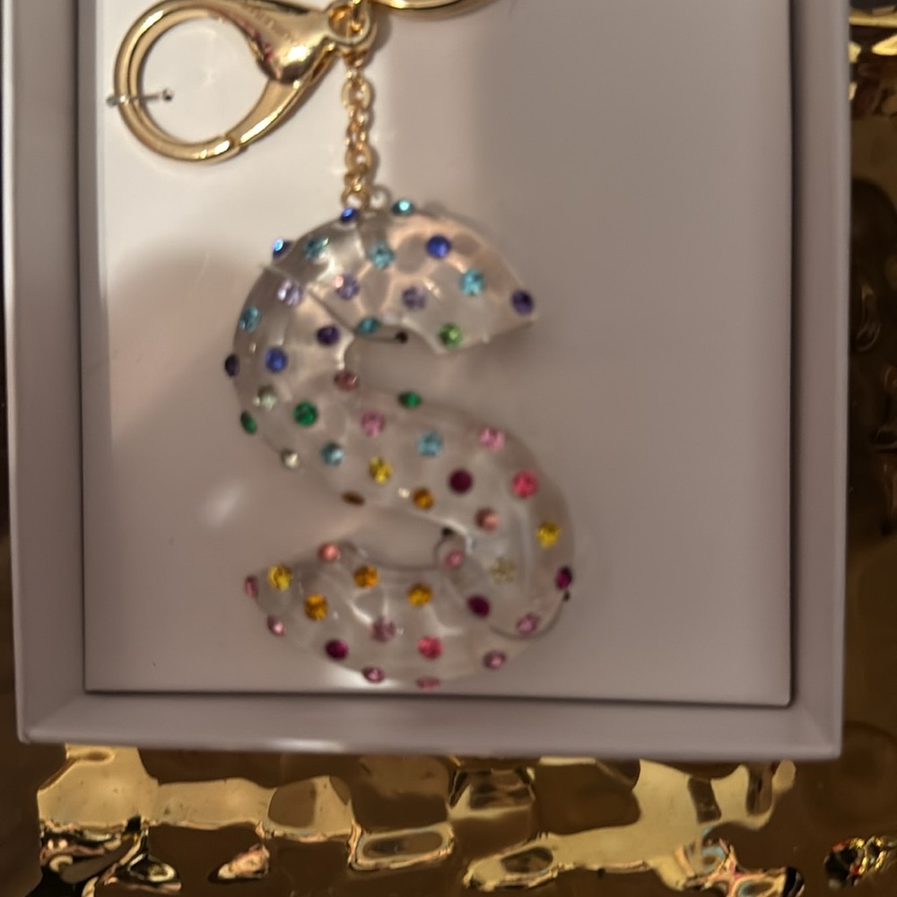 SOLD🩷BaubleBar Multicolor Letter Bag Charm A & S - Picture 6 of 6